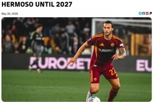 官方：罗马行使续约选择权，与30岁中卫埃尔莫索续约至2027年